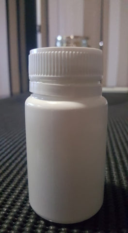 Small empty bottles and lids